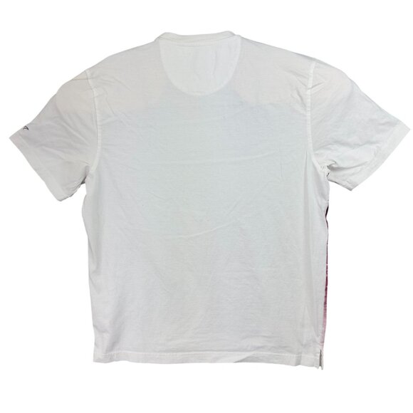 Greg Norman T-Shirt Mens M American Flag Graphic Cotton White Red Blue - Picture 2 of 8